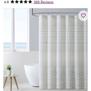 Tommy Bahama Gray and White Shower Curtain